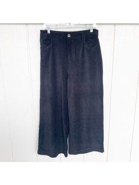 Eden In Love Hawaii Black Wide Leg High-Rise Pants Women's Large L